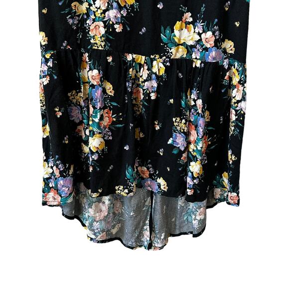 O'neill Womens Open Back Floral Alta Midi Dress Black Black Small Whimsigoth Y2K - Picture 7 of 12